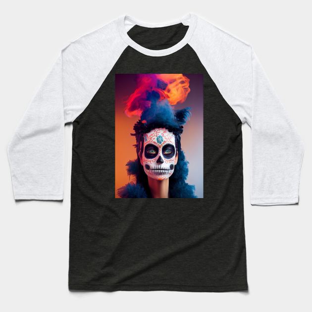 Day of The Dead #6 Baseball T-Shirt by MarkColeImaging